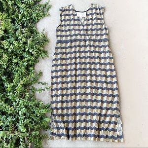 Ace & Jig Geometric Wrap Top Midi Dress, Size Medium